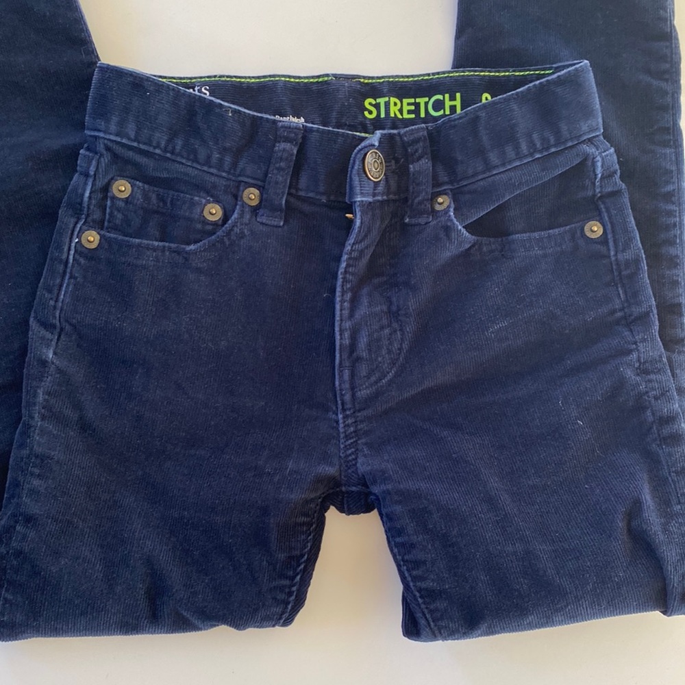 Boys JCrew Crewcuts Navy Blue Corduroy Pants Size 6